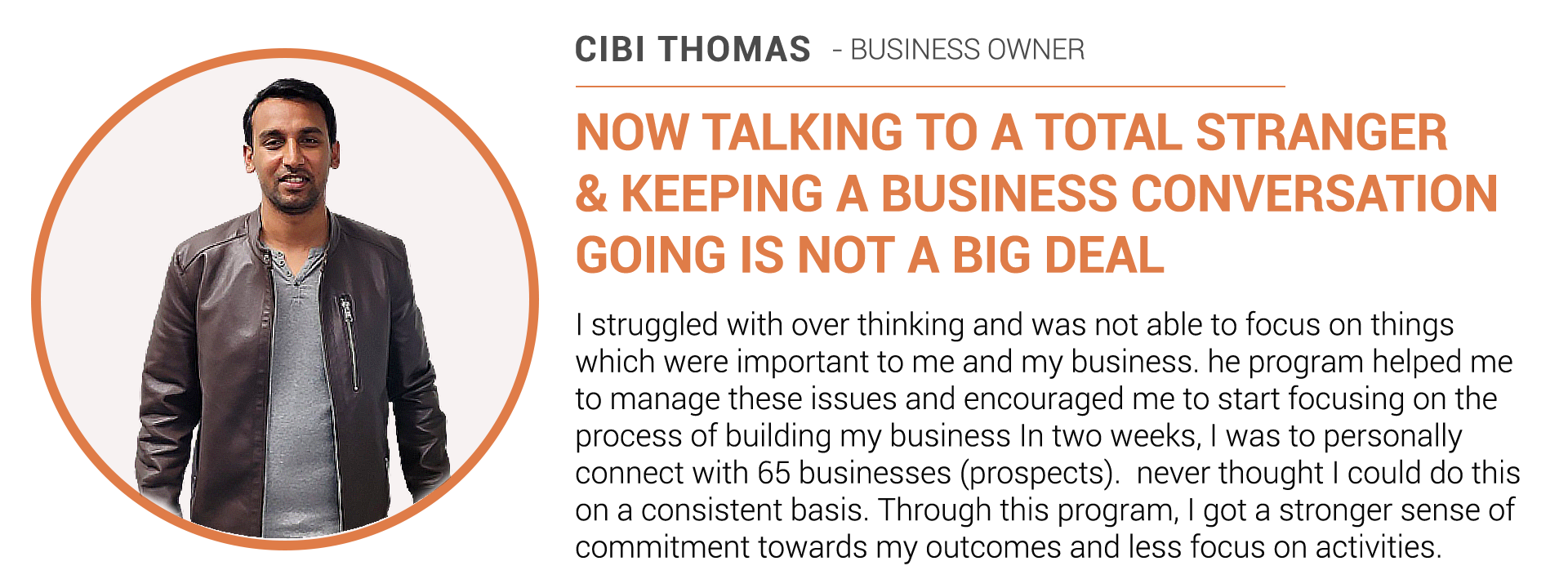 Testimonial -Cibi Thomas